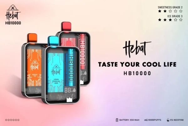 喜貝拋棄式-HEBAT10000口puff一次性電子煙