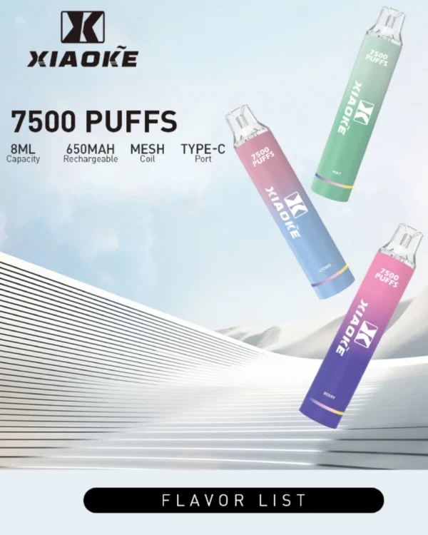梟客拋棄式--XIAOKE一次性電子煙-7500口